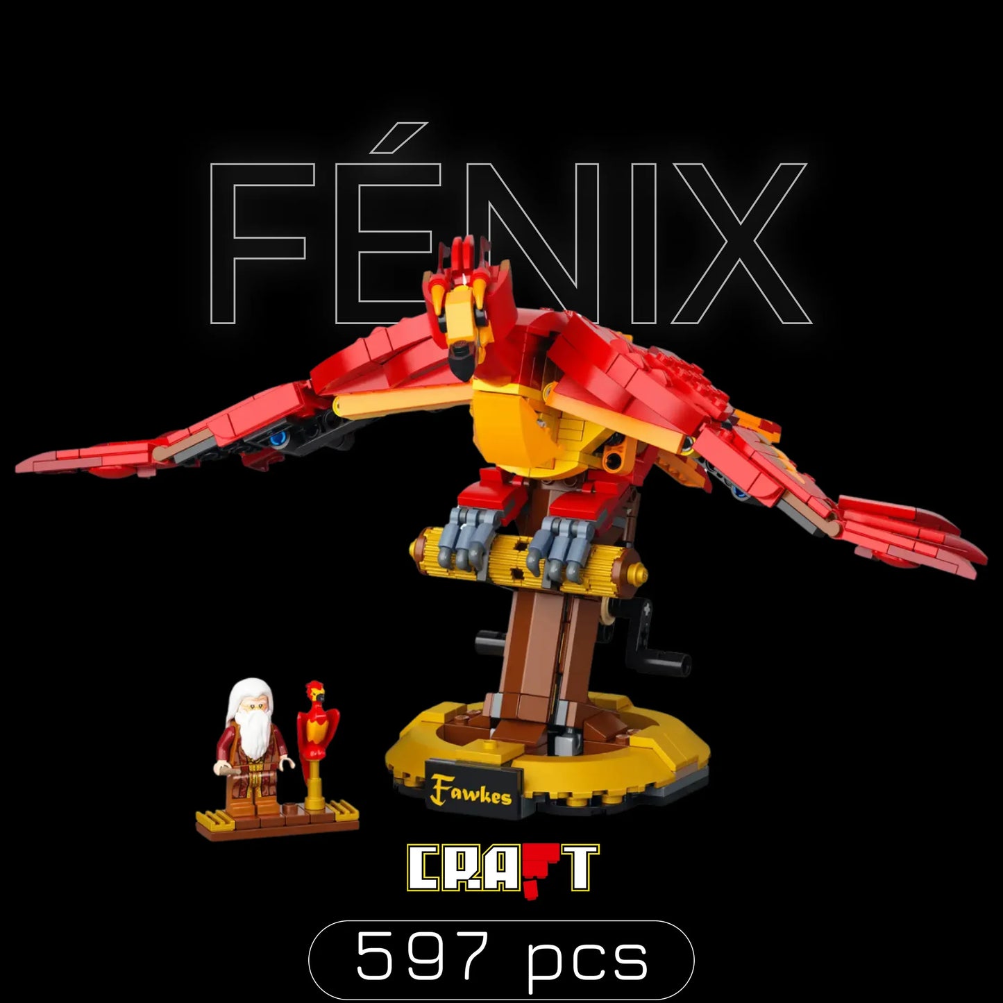 A Fénix de Dumbledore (597 peças)