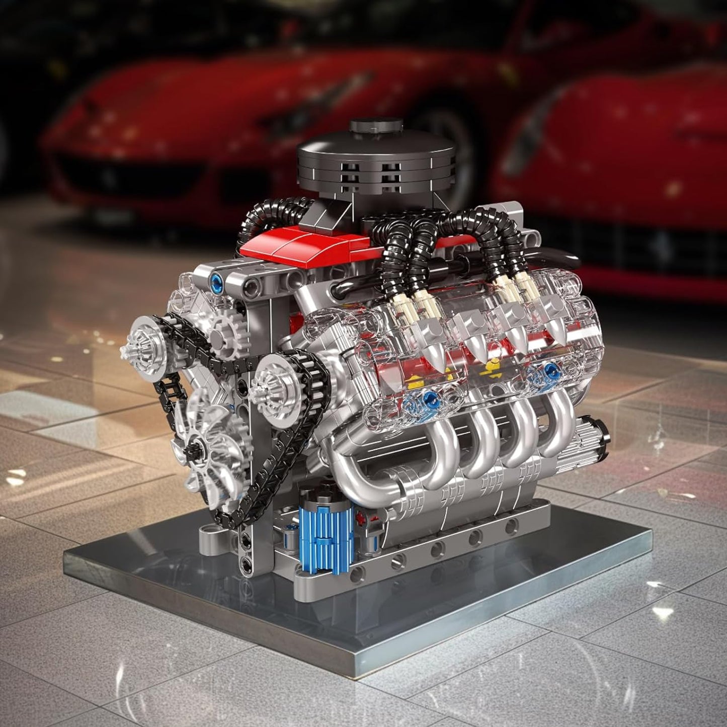 Motor V8 (487 peças)