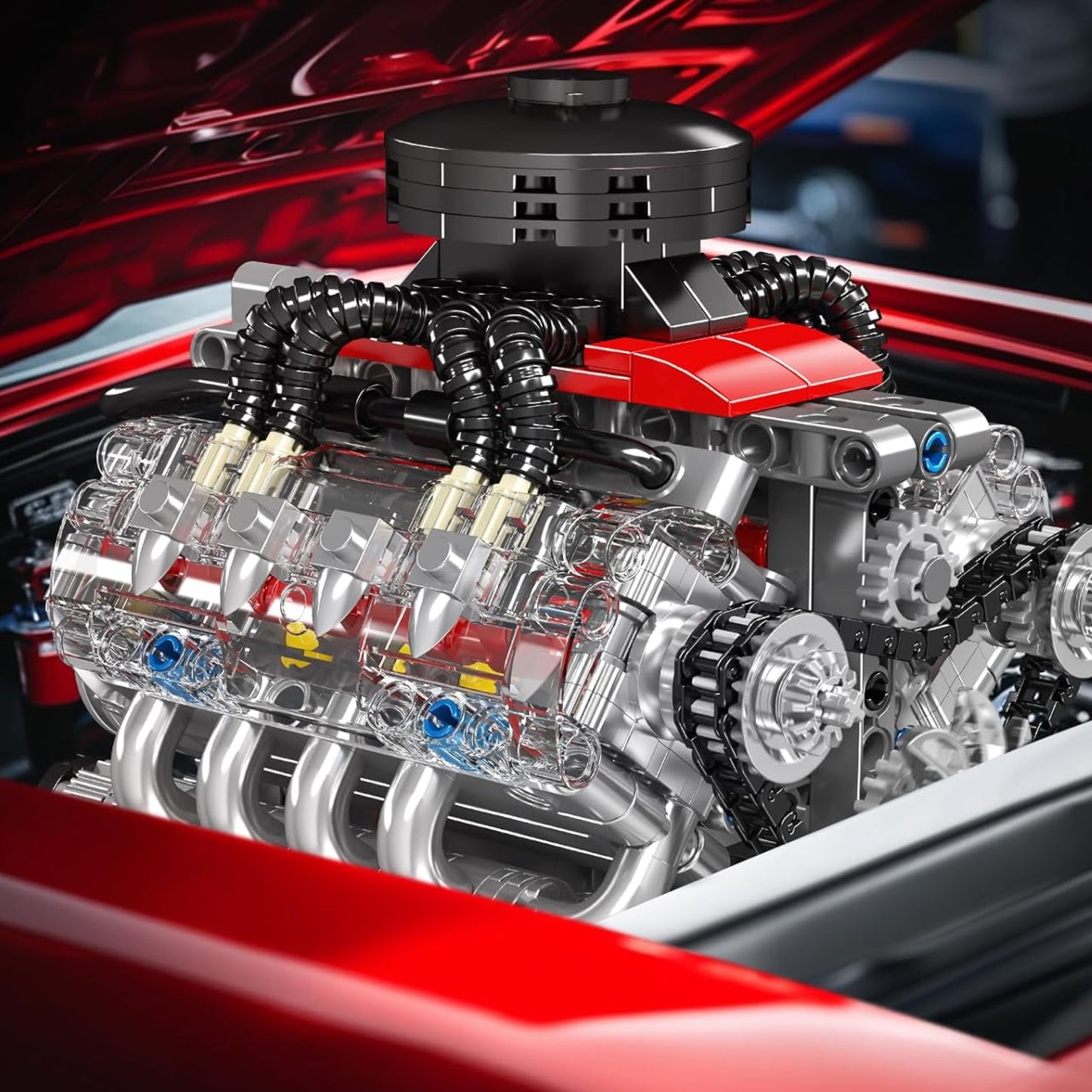 Motor V8 (487 peças)