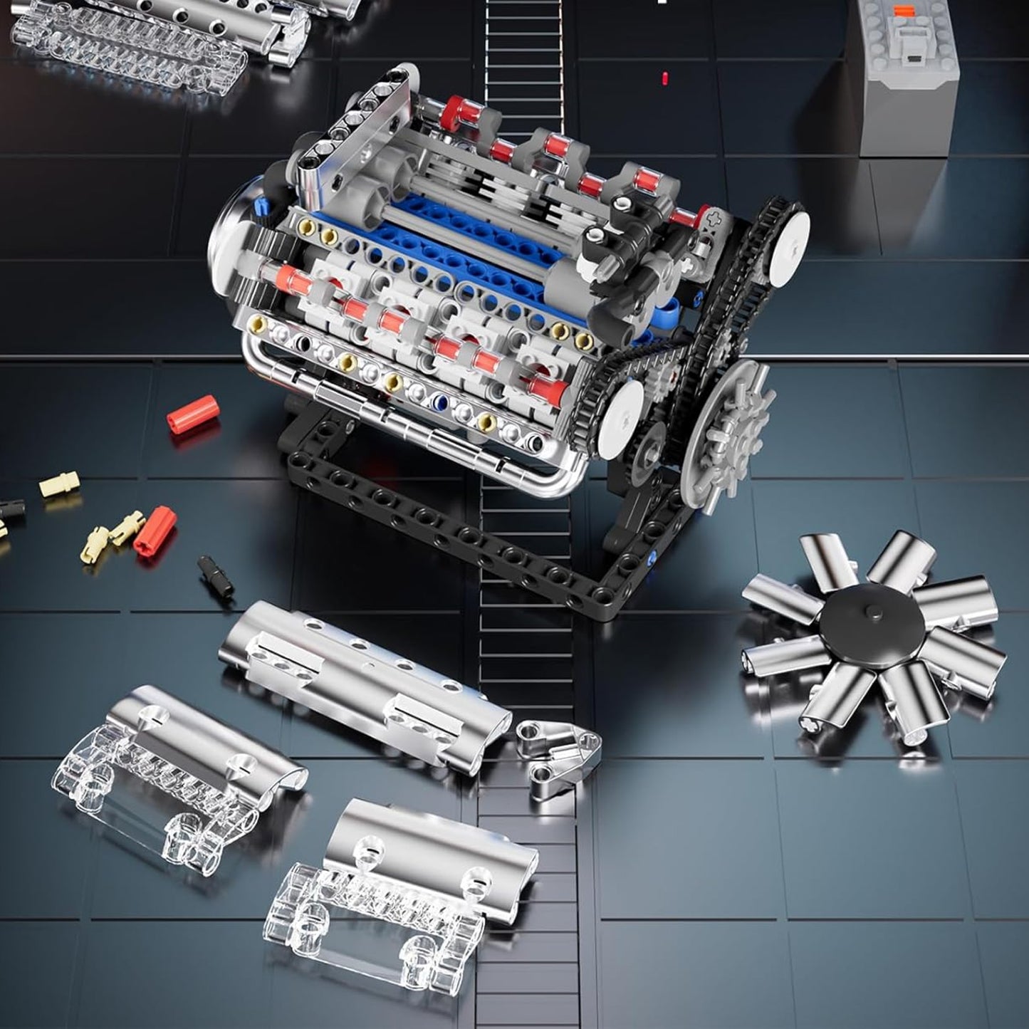 Motor V8 (535 peças)
