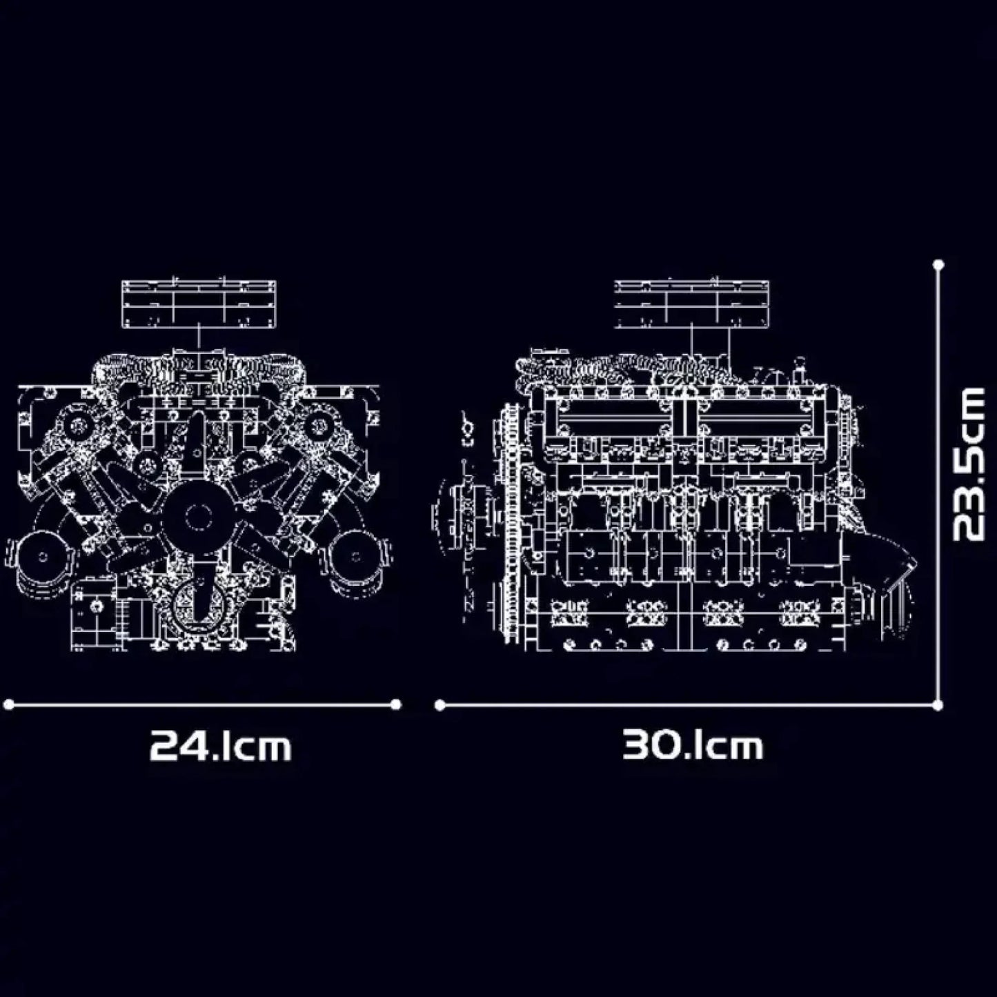 Motor V8 (2250 peças)