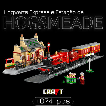 O Expresso de Hogwarts e Estacao de Hogsmeade (1074 peças)