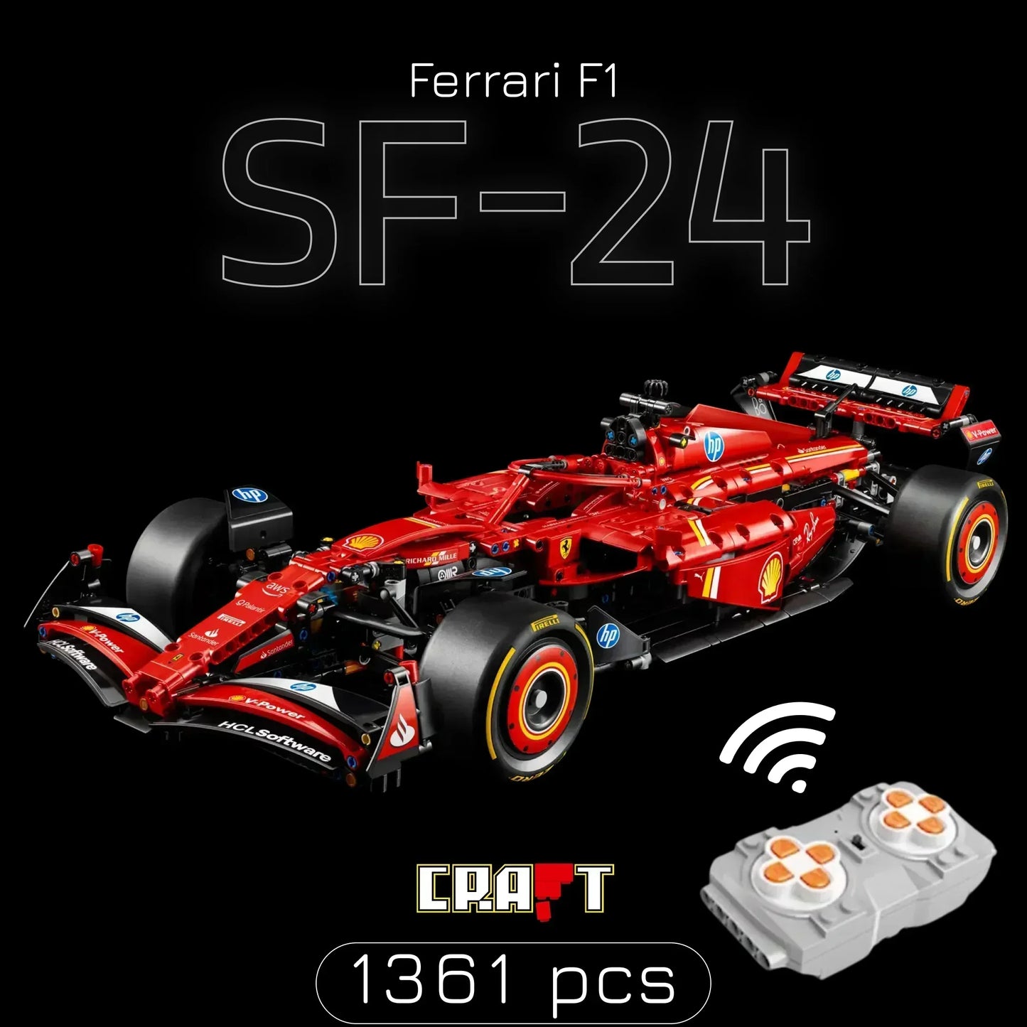 (59% OFF) Fórmula-1 da Ferrari - SF24 com 1361 peças