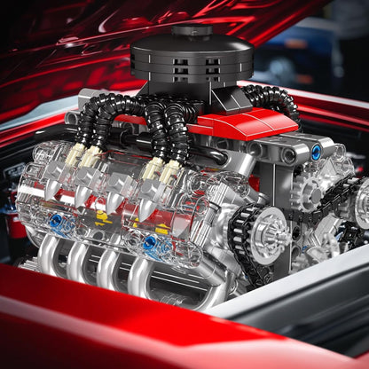 Motor V8 (487 peças)