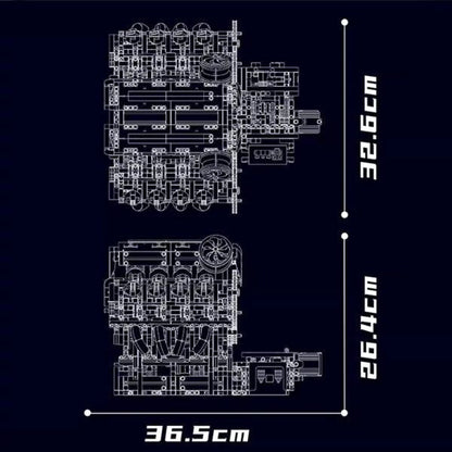 Motor V8 (2718 peças)