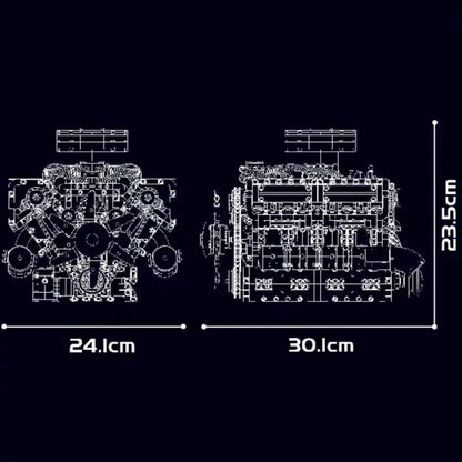 Motor V8 (2250 peças)