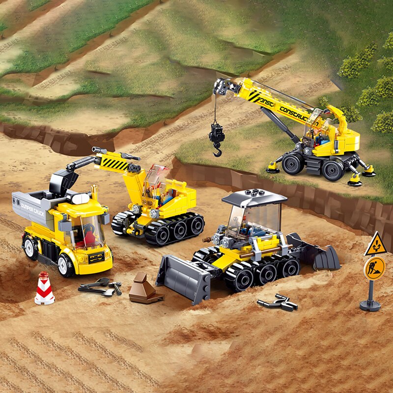 6 Carros de Construção em 1 (142 pçs)