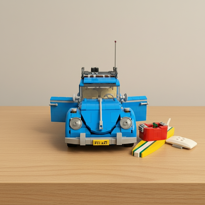 Fusca Azul do Surf (1193 peças)