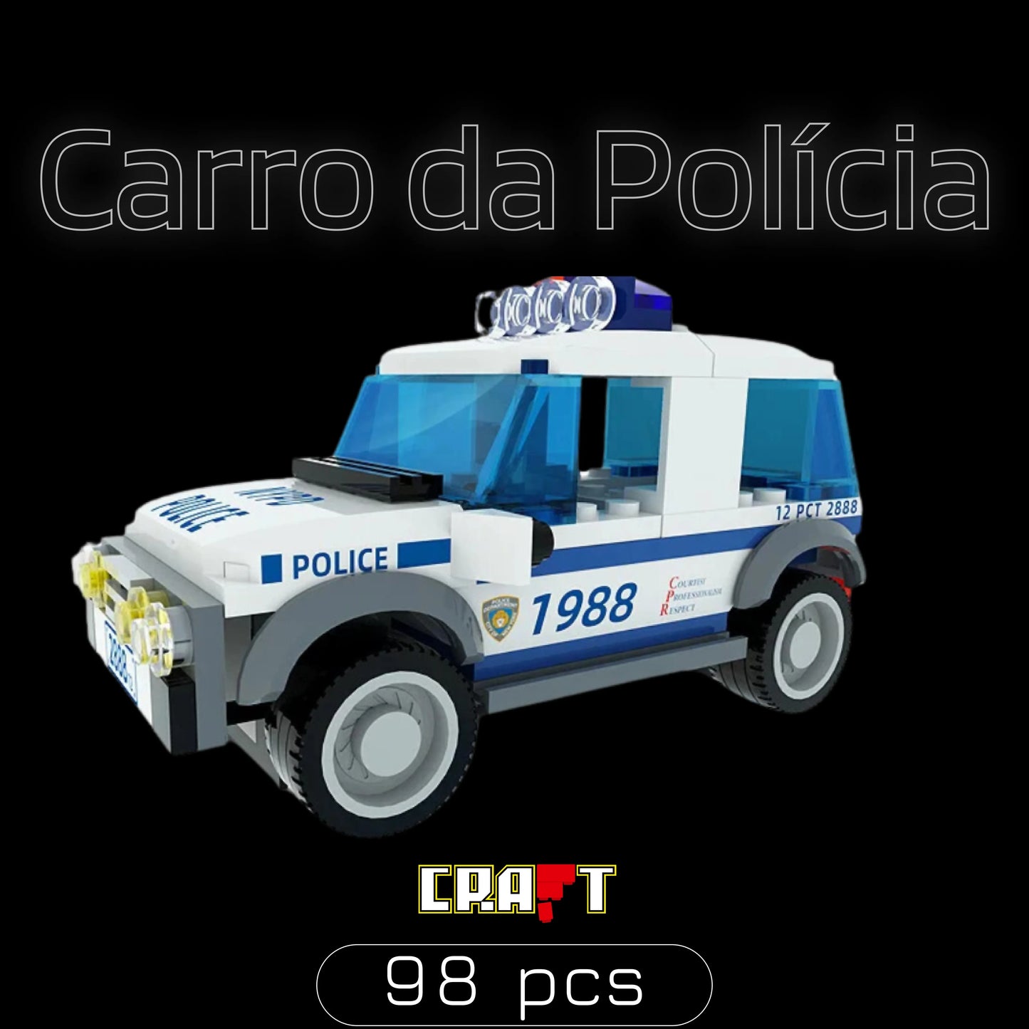 Carro da Polícia (98 pçs) - Brics Craft