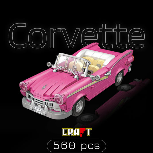 Corvette Rosa da Barbie (560 micro-peças) - Brics Craft