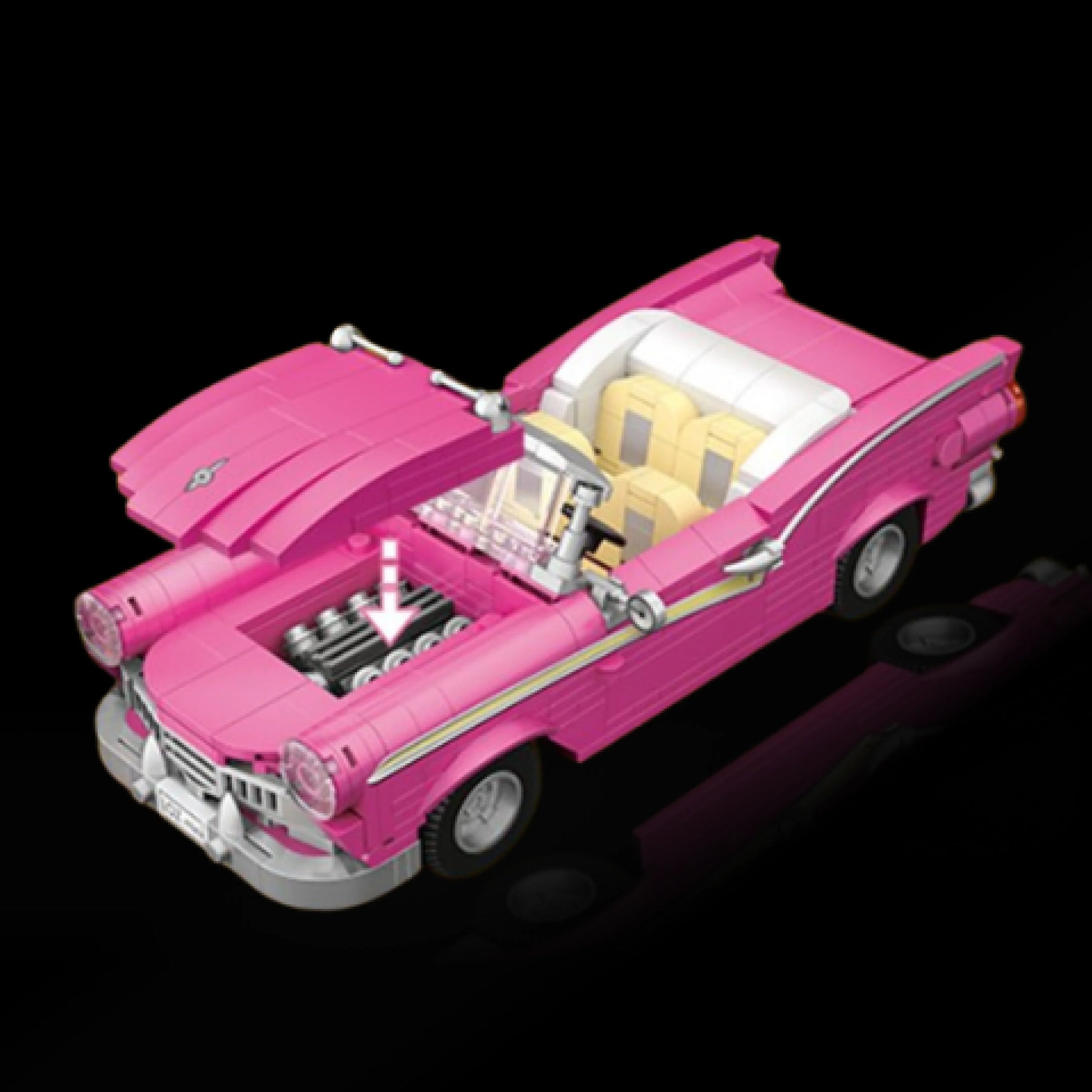 Corvette Rosa da Barbie (560 micro-peças) - Brics Craft