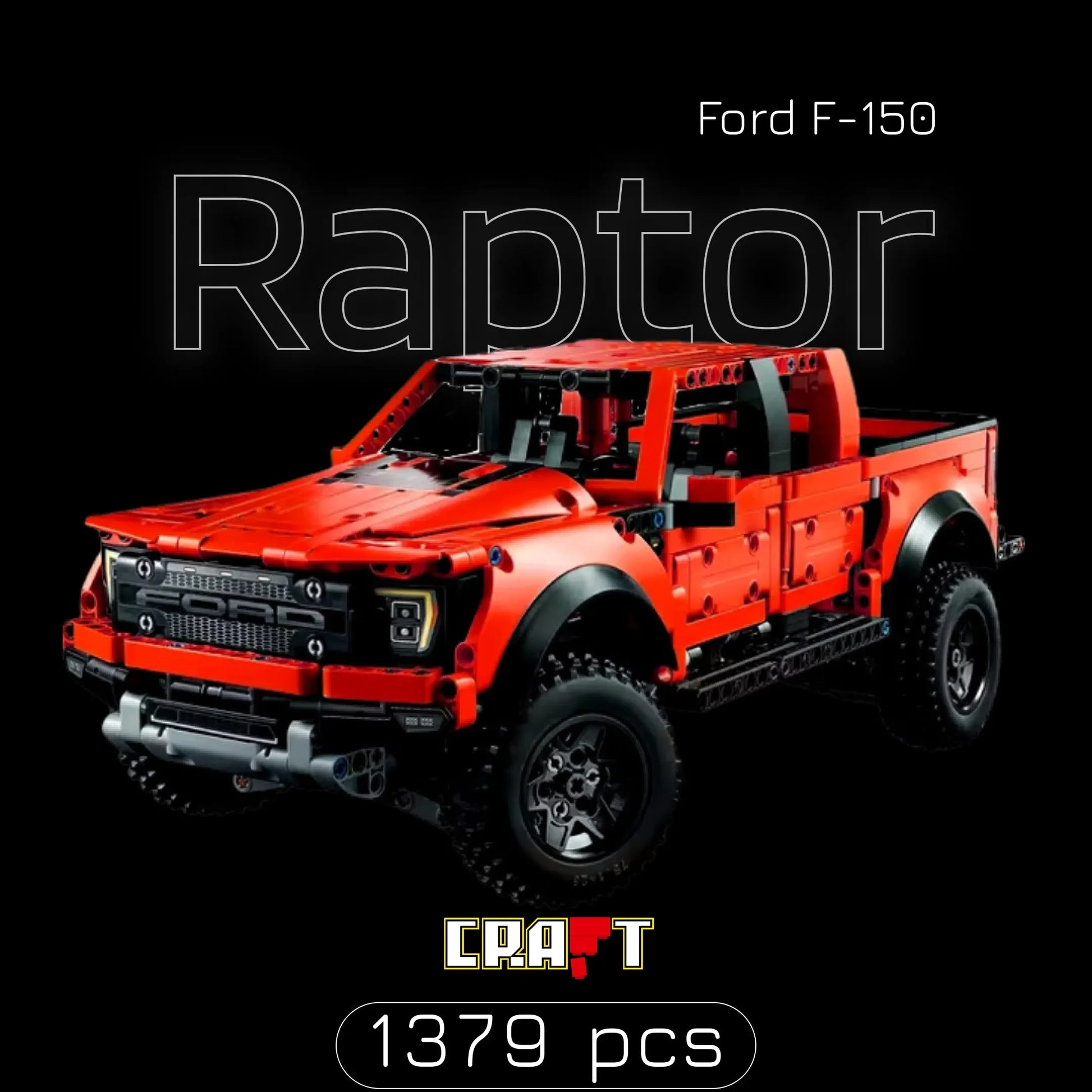 Ford F-150 Raptor Vermelho (1379 pçs) - Brics Craft