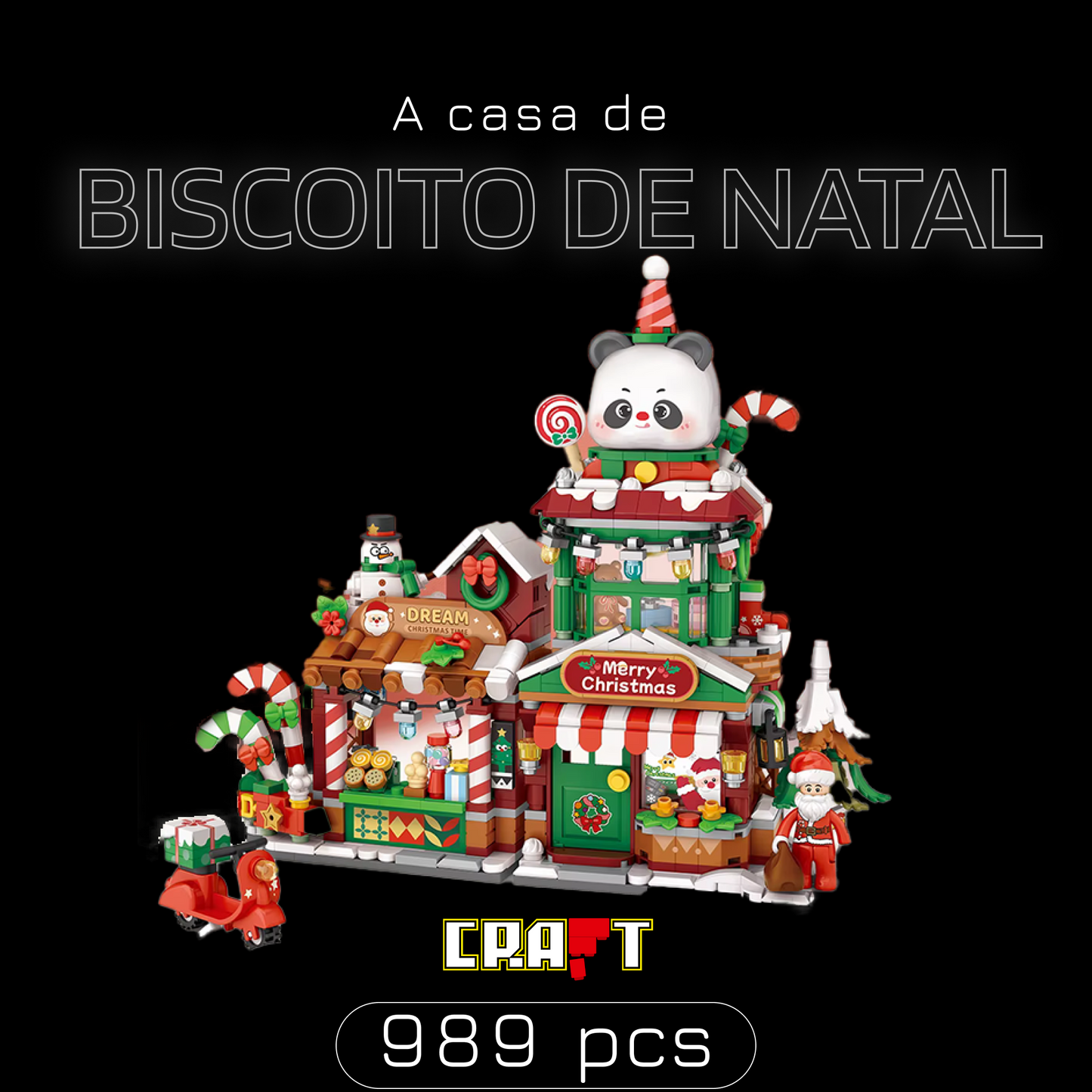 A casa de biscoito de Natal (989 peças)