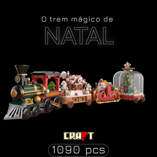 Trem mágico de Natal (1090 peças)