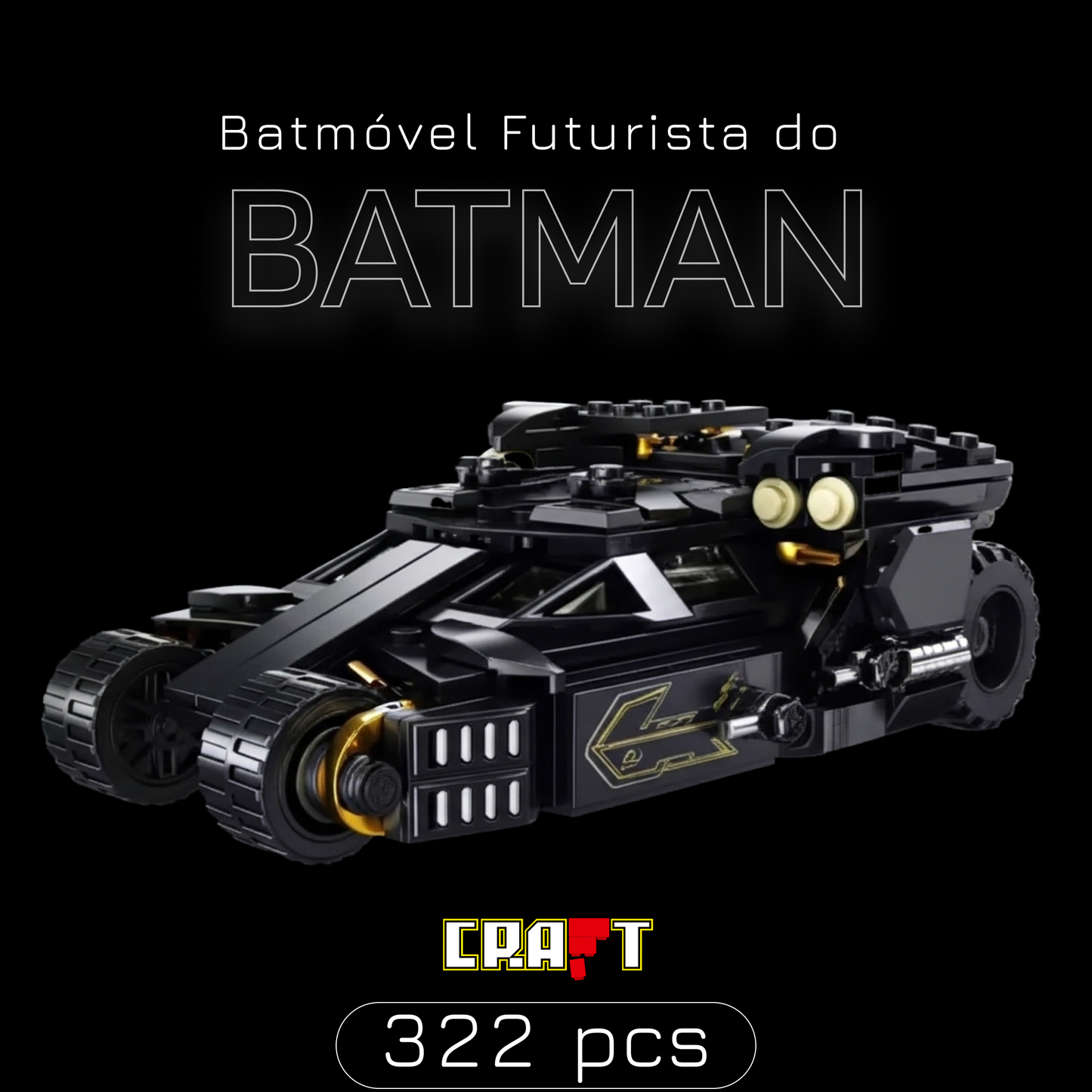 Batmóvel Futurista do Batman (322 peças)