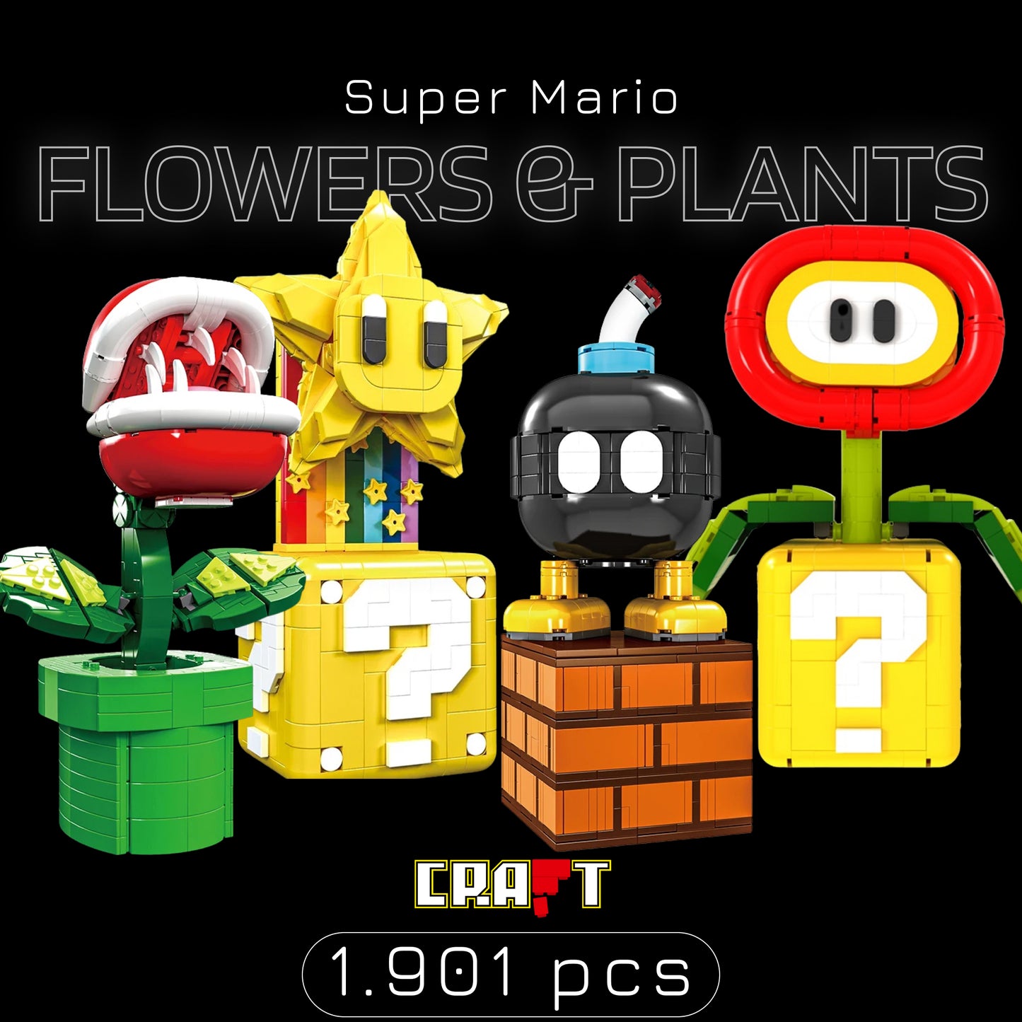 Super Mario - Flowers & Plants (1.901 peças)